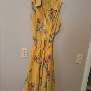 Nanette Lepore size 10 mustard dress with slip